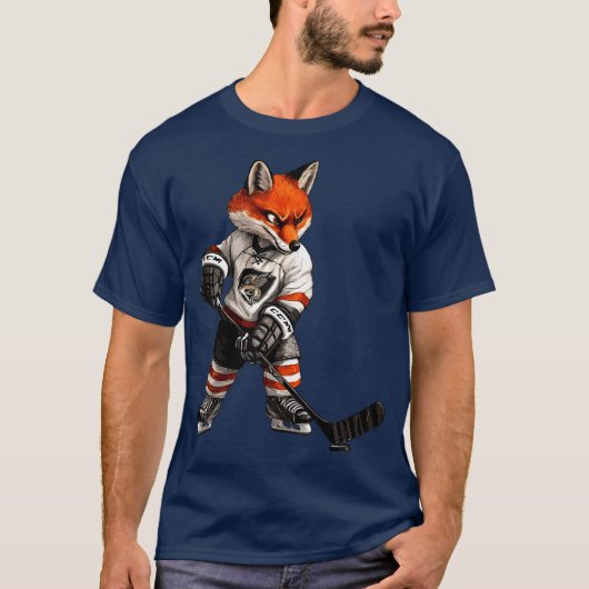 Ice Hockey Fox T-shirt (Voorkant)