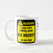 Ice Hockey Funny Personalized Koffiemok (Links)