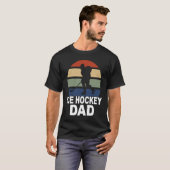 Ice hockey game dad daddy ice hockey player t-shirt (Voorkant volledig)