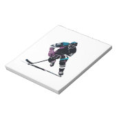 Ice Hockey Game Sport Challenge Silhouette Stijl Notitieblok (Linkerzijde)