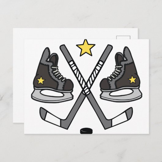 . Ice Hockey Gear Briefkaart (Voorkant / Achterkant)