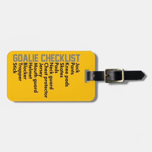 Ice Hockey Gear Checklist Bagagelabel (Voorkant horizontaal)