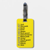 Ice Hockey Gear Checklist Bagagelabel (Achterkant verticaal)
