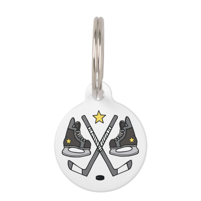 . Ice Hockey Gear Huisdierpenning (Voorkant)