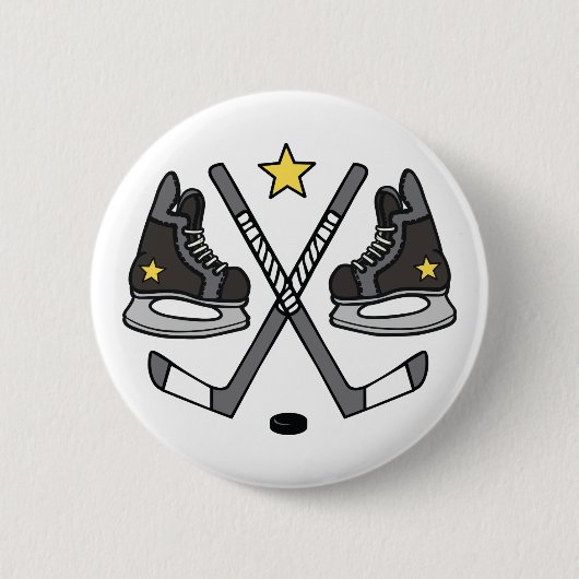 . Ice Hockey Gear Ronde Button 5,7 Cm (Voorkant)