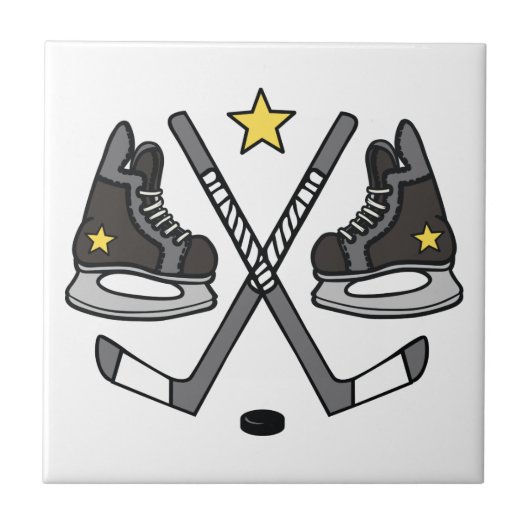 . Ice Hockey Gear Tegeltje (Voorkant)