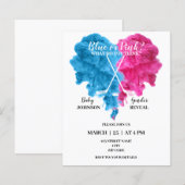 Ice Hockey gender onthult uitnodiging (Voorkant / Achterkant)