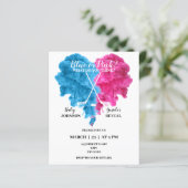 Ice Hockey gender onthult uitnodiging (Staand voorkant)