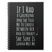 Ice Hockey Gift Ideas Keepsake Sports Team Player Notitieboek (Voorkant)