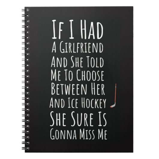 Ice Hockey Gift Ideas Keepsake Sports Team Player Notitieboek (Voorkant)