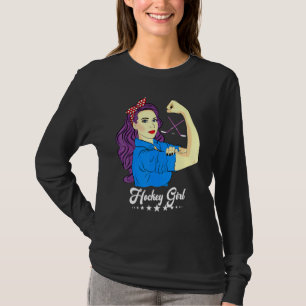 Ice Hockey Girl  Cute Strong Women T-shirt