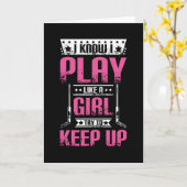 Ice Hockey Girl Kaart (Gele Bloem)