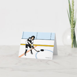 Ice Hockey Girl Wenskaart Kaart