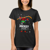 Ice Hockey Gnome Red Buffalo Plaid Matching Family T-shirt (Voorkant)