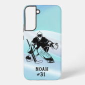 Ice Hockey Goal Keeper Handtekening Samsung Galaxy Hoesje (Achterkant)