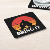 Ice Hockey Goalie brengt hem mee Kartonnen Onderzetters (Schuin)