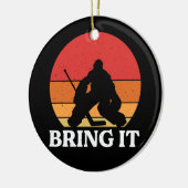 Ice Hockey Goalie brengt hem mee Keramisch Ornament (Links)