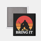 Ice Hockey Goalie brengt hem mee Magneet (Voorkant / Achterkant)