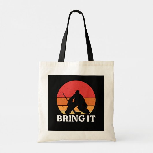 Ice Hockey Goalie brengt hem mee Tote Bag (Achterkant)