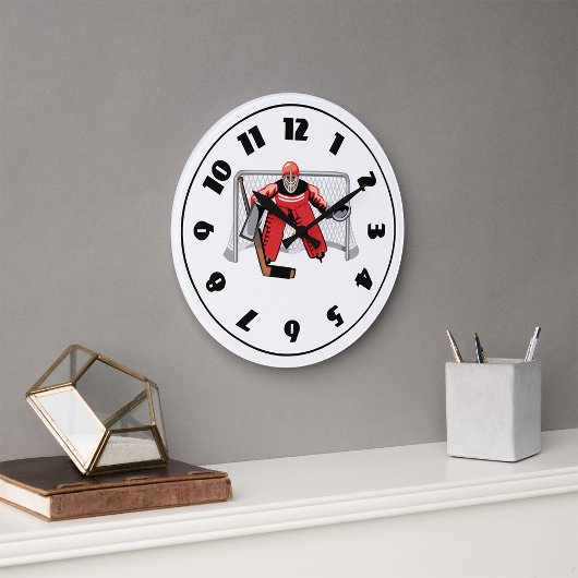 Ice Hockey Goalie Clock Grote Klok
