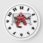 Ice Hockey Goalie Clock Grote Klok (Voorkant)