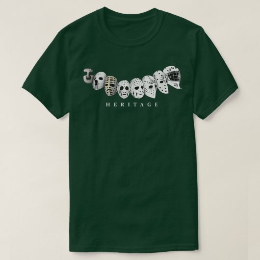 Ice Hockey Goalie Evolution aan Modern Masker T-shirt (Design voorkant)