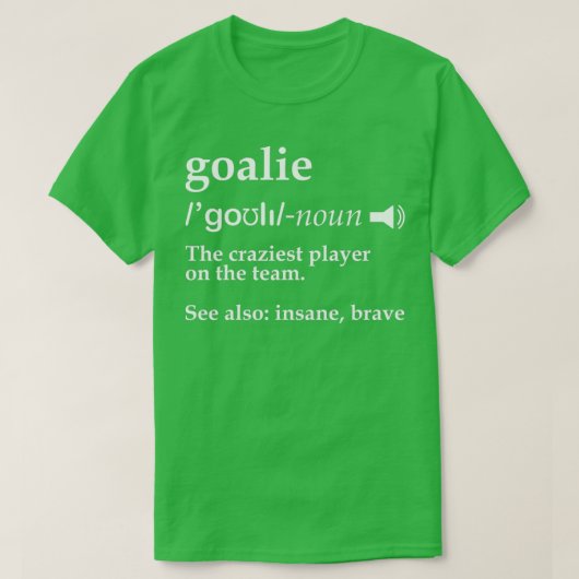 Ice Hockey Goalie Funny Keeper Player Team Jersey T-shirt (Design voorkant)