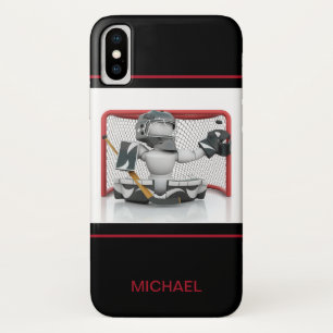 Ice Hockey Goalie Gepersonaliseerde naam   Sport Case-Mate iPhone Case