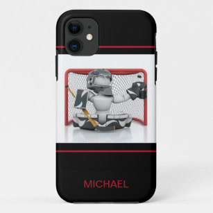 Ice Hockey Goalie Gepersonaliseerde naam   Sport Case-Mate iPhone Case