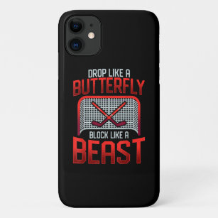 Ice Hockey Goalie laat vallen als een vlinderblok  Case-Mate iPhone Case