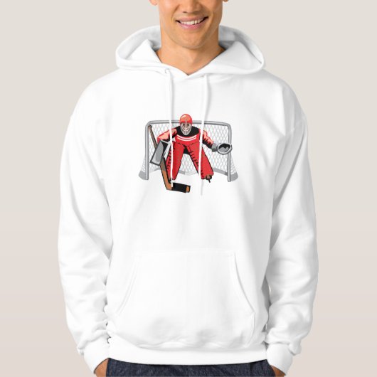 Ice Hockey Goalie Mannen Hoodie (Voorkant)