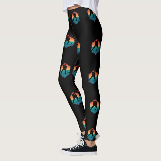 Ice Hockey Goalie Player Retro  Leggings (Links)