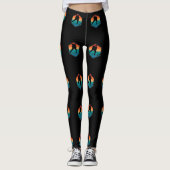 Ice Hockey Goalie Player Retro  Leggings (Voorkant)