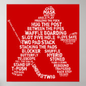 Ice Hockey Goalie Poster (Voorkant)