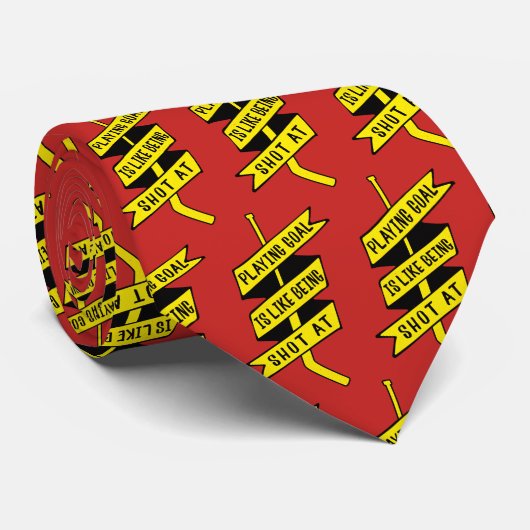 Ice Hockey Goalie Quote Sports Stropdas (Opgerold)