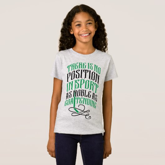 Ice Hockey Goalie Quote Tee Shirt (Voorkant volledig)