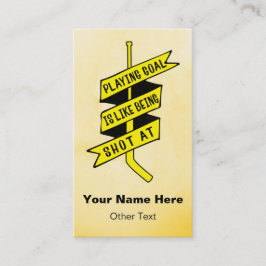 Ice Hockey Goalie Quote Visitekaartjes Sjabloon