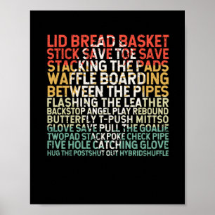 Ice Hockey Goalie Quote Winter Sports Player Poster