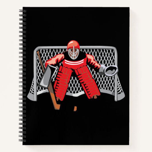 Ice Hockey Goalie Spiral notebook Notitieboek (Voorkant)