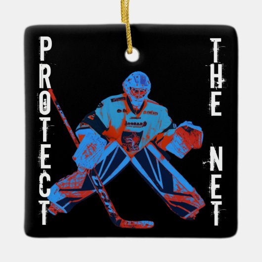 Ice Hockey Goalie Sports Kerstboom Ornament (Voorkant)