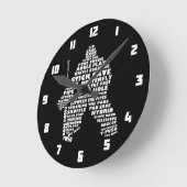 Ice Hockey Goalie Text Art  Ronde Klok (Hoek)