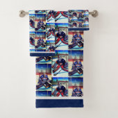 Ice Hockey Goalie Theme Bad Handdoek (Insitu)