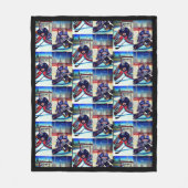 Ice Hockey Goalie Theme Fleece Blanket (Voorkant)