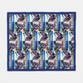 Ice Hockey Goalie Theme Fleece Blanket (Voorkant (Horizontaal))