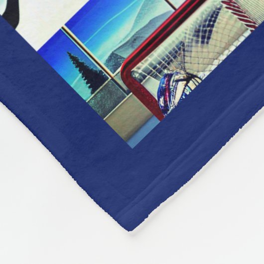 Ice Hockey Goalie Theme Fleece Blanket (Hoek)