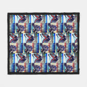 Ice Hockey Goalie Theme Fleece Blanket Deken (Voorkant (Horizontaal))