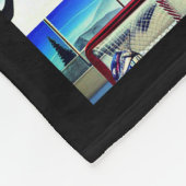 Ice Hockey Goalie Theme Fleece Blanket Deken (Hoek)