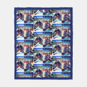 Ice Hockey Goalie Theme Fleece Blanket Deken (Voorkant)