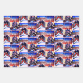 Ice Hockey Goalie Theme Inpakpapier Vel (Voorkant 2)