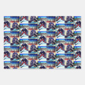 Ice Hockey Goalie Theme Inpakpapier Vel (Voorkant)